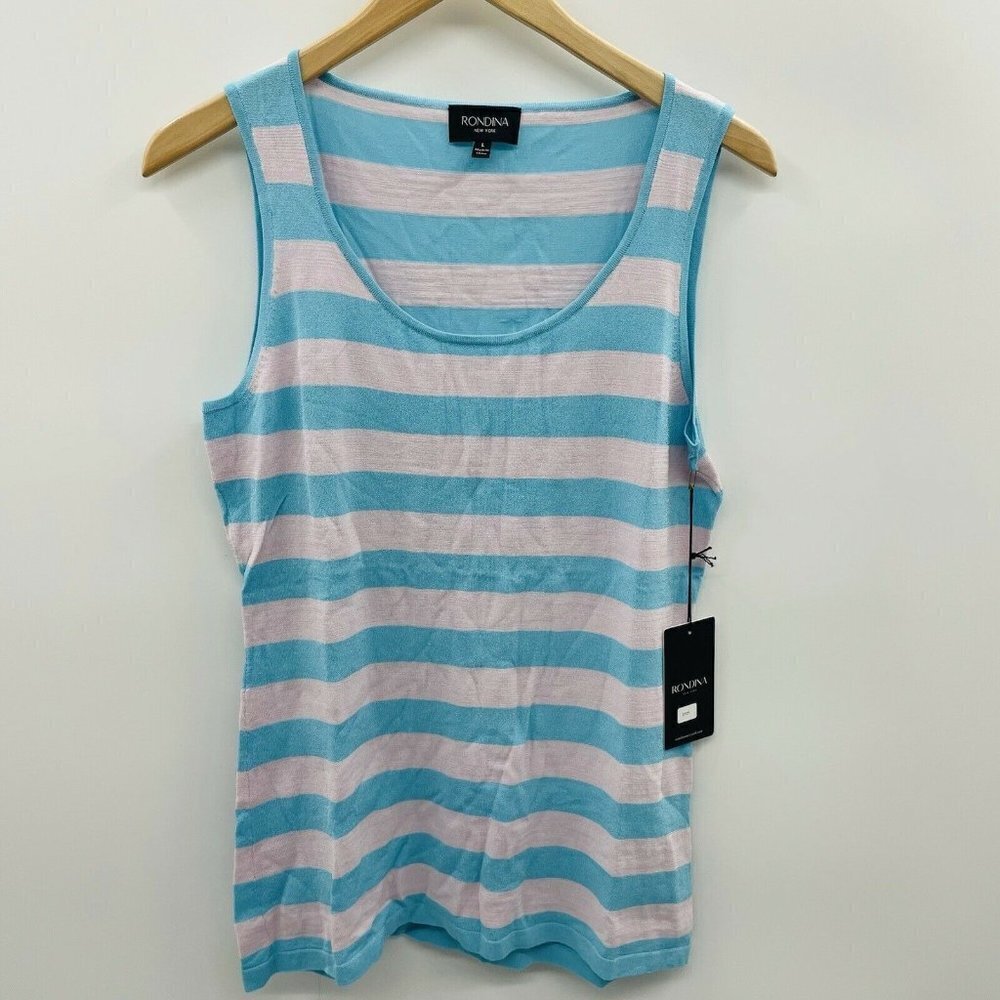 RONDINA Large Stripe Sleeveless Sweater‎ $125 085